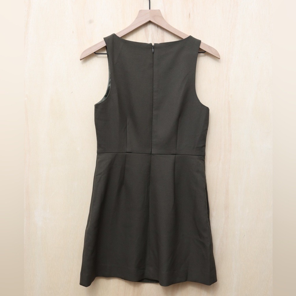 NWT Aritzia Babaton Bond Dress Crepette Dark Olive 2 - Picture 3 of 4